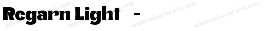 Regarn Light 字体字体转换